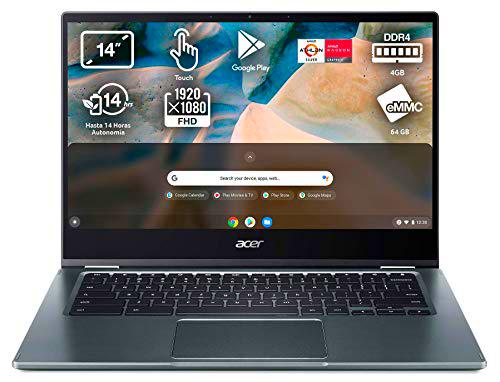 Acer Chromebook Spin 514 - Ordenador Portátil 2 en 1 Convertible y Tactil 14&quot; Full HD