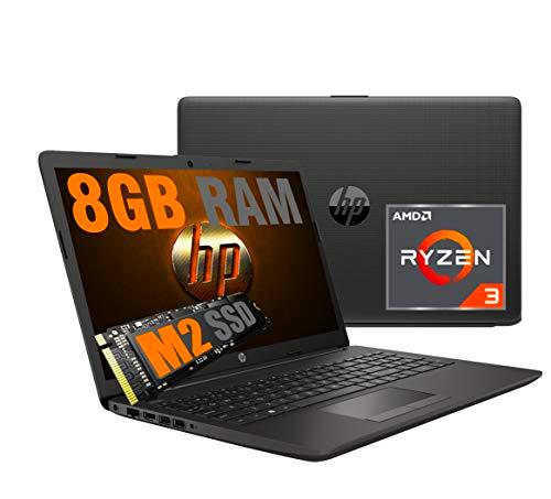 Ordenador portátil HP 15,6" Pantalla LED HD AG / Cpu Amd R3 Quad Core Ryzen 3 3200U hasta 3,5 GHz / Vga Radeon Vega 3 / SSD M2 256 GB / RAM 8 GB DDR4 / web cam / 3 USB HDMI WiFi Bluetooth / Windows 10