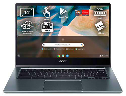 Acer Chromebook Spin 514 - Ordenador Portátil 2 en 1 Convertible y Tactil 14" Full HD