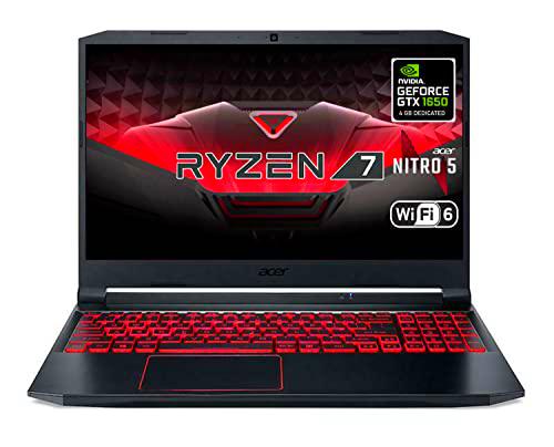 acer nitro 5 15.6" 1920x1080 pixel amd ryzen 7 8gb ddr4-sdram 512gb ssd nvidia® geforce® gtx 1650 ti wi-fi 6 windows 10 home black nh.q9het.009