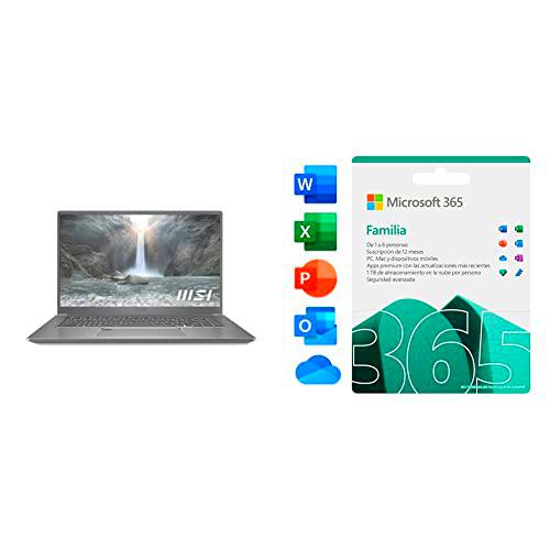 MSI Prestige 15 A11SCX-248XES - Ordenador portátil de 15.6" FHD (Tiger Lake i7-1185G7 + Microsoft 365 Familia | Box