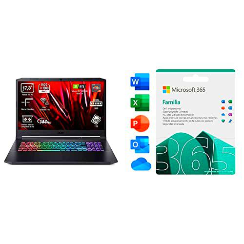Acer Nitro 5 NC-AN517-41-R37U - Ordenador Portátil Gaming 17.3" Full HD 144 Hz