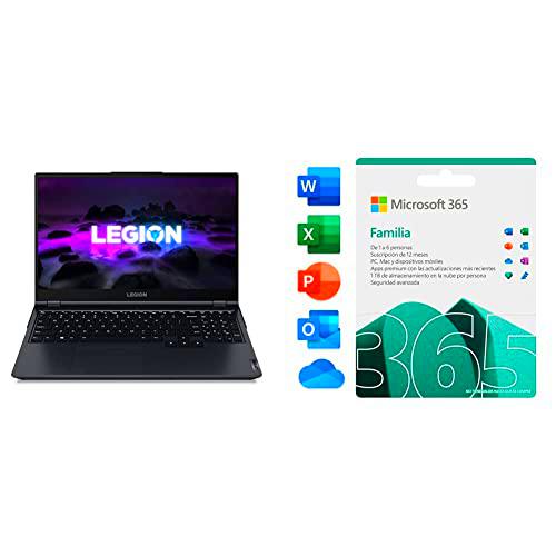 Lenovo Legion 5 Gen 6- Ordenador Portátil Gaming 15.6" FullHD 165Hz (AMD Ryzen 7 5800 + Microsoft 365 Familia | Box