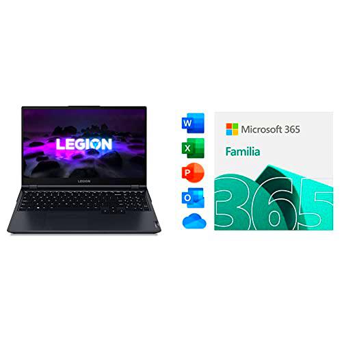 Lenovo Legion 5 Gen 6- Ordenador Portátil Gaming 15.6" FullHD 165Hz (AMD Ryzen 7 5800 + Microsoft 365 Familia | Código de activación