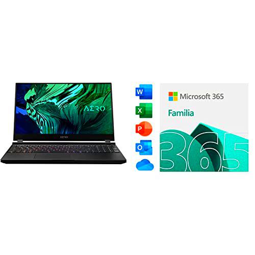 GIGABYTE PORTATIL Aero 15 OLED KD-72ES624SP,i7-11800H,16GB,SSD 1TB,15.6" Samsung UHD + Microsoft 365 Familia | Código de activación