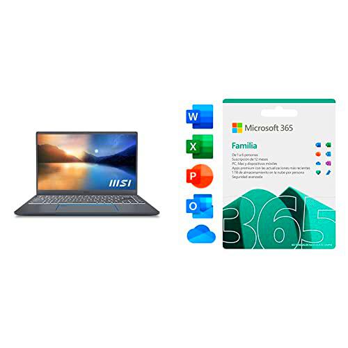 MSI Prestige 14Evo A11M-003ES - Ordenador portátil de 14&quot; FullHD (Intel Core i7-1185G + Microsoft 365 Familia | Box