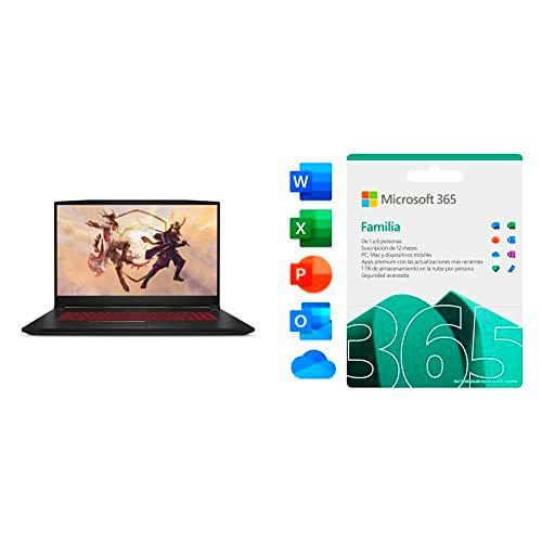 MSI Katana GF76 11UD-079XES - Ordenador portátil de 17.3" FullHD 144Hz (Intel Core i7 + Microsoft 365 Familia | Box