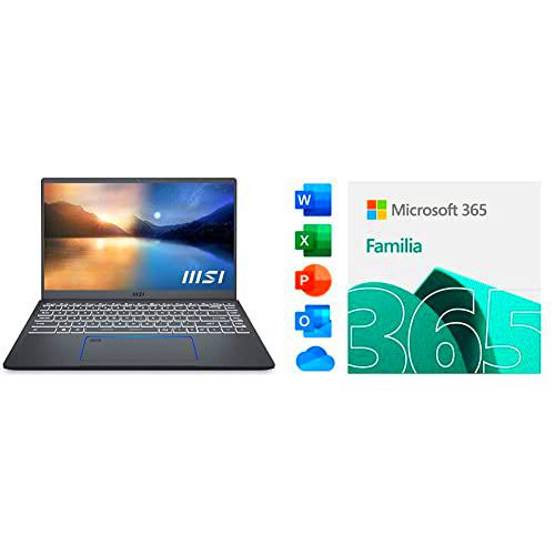 MSI Prestige 14 A11SCS-039ES - Ordenador portátil de 14" FullHD (Intel Core i7-1185G7 + Microsoft 365 Familia | Código de activación