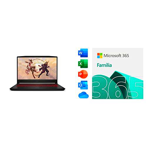 MSI Katana GF66 11UD-230XES - Ordenador portátil de 15.6&quot; FullHD 144Hz (Intel Core i7 + Microsoft 365 Familia | Código de activación