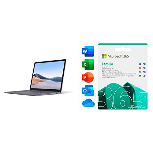 Microsoft Surface Laptop 4 - Ordenador portátil de 13.5" táctil (Intel Core i5-1135G7 + Microsoft 365 Familia | Box