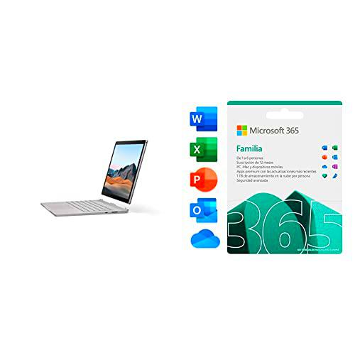 Microsoft Surface Book 3 - Ordenador portátil Convertible de 15" Full HD (Intel Core + Microsoft 365 Familia | Box