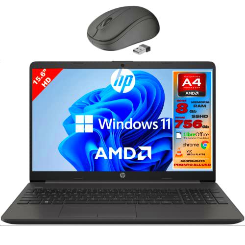 HP, Ordenador portátil con pantalla HD de 15,6 pulgadas