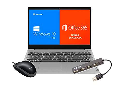 Ordenador portátil Lenovo Computer Intel i5-1035G1 | 8 GB de RAM | 256 GB SSD | Windows 10 + Office 365 oficial | Ratón y Hub USB incluidos