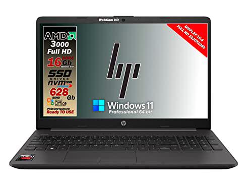 HP 255 G8 Notebook portátil, SSHD de 628 GB, pantalla FullHD de 15.6 pulgadas