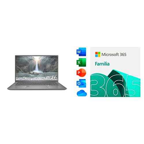 MSI Prestige 15 A11SCX-248XES - Ordenador portátil de 15.6" FHD (Tiger Lake i7-1185G7 + Microsoft 365 Familia | Código de activación