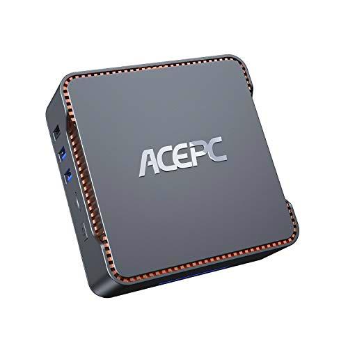 ACEPC AK3 Mini PC,Intel Celeron N3350,4GB DDR3+64 GB eMMC,Windows 10 Pro,Apoyo 2.5'' SATA SSD/HDD,Dual WiFi 2.4/5G