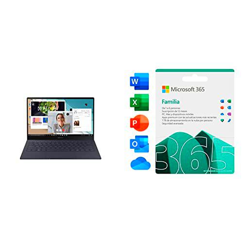 SAMSUNG Galaxy Book S NP767XCM-K02DE Ordenador portatil Netbook Gris 33,8 cm (13.3") + Microsoft 365 Familia | Box