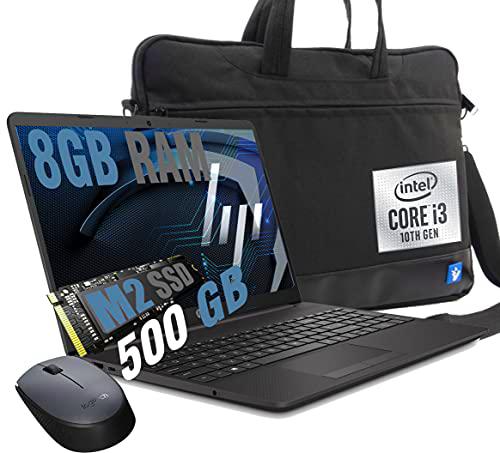 Ordenador portátil HP 250 G8 i3, pantalla 15.6 pulgadas,Graphic Intel UHD,HDMI Wifi Bt 5.0 USB 3.2 Type-C Rj-45/Windows 10 Pro + Pro Mouse wifi Bolso