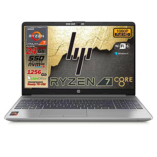 HP 255 G8 Silver Notebook portátil, RYZEN 7 5700U 8 Core