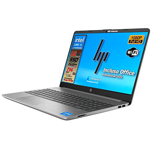 HP 250 G8, PC portátil portátil Silver, pantalla Full HD de 15,6&quot;