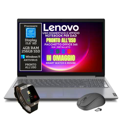 Lenovo, Ordenador portátil DAD, pantalla HD de 15,6&quot;