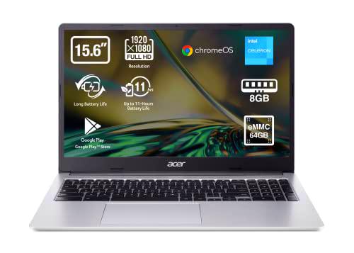 Chromebook CB315-4H 15.6" FHD (ICDN4500/8GB/64GBeMMC) WLANac+BT/CAM/Bateria 48Wh/Chrome/Silver