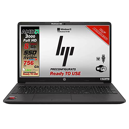 HP, Ordenador portátil portátil de 15,6 pulgadas, pantalla antirreflejos