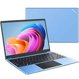 Ordenador portátil 128 GB SSD Admite expansión SSD 1TB 14" Windows 10 Intel 6GB RAM WOZIFAN Portátiles 2.4G+5G WiFi FHD Bluetooth USB HDMI con ratón inalambrico &amp; Protector de Teclado(español)-Azul