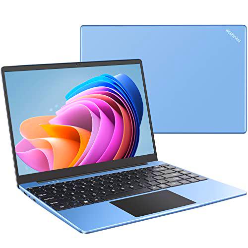 Ordenador portátil 128 GB SSD Admite expansión SSD 1TB 14&quot; Windows 10 Intel 6GB RAM WOZIFAN Portátiles 2.4G+5G WiFi FHD Bluetooth USB HDMI con ratón inalambrico &amp; Protector de Teclado(español)-Azul