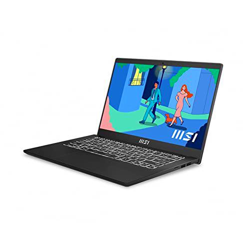 MSI Modern 14 C12M-076ES i7-1255U Portátil 35,6 cm (14&quot;) Full HD Intel® Core™ i7 16 GB DDR4-SDRAM 512 GB SSD Wi-Fi 6 (802.11ax) Windows 11 Home Negro