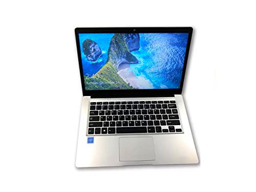 DWO EUROPE 14.1 Pulgadas Laptop Portátil Netbook 1920 * 1080 Intel N4020 6GB RAM 64G ROM Mini HDMI Color Plata Teclado AZERTY FRANCÉS
