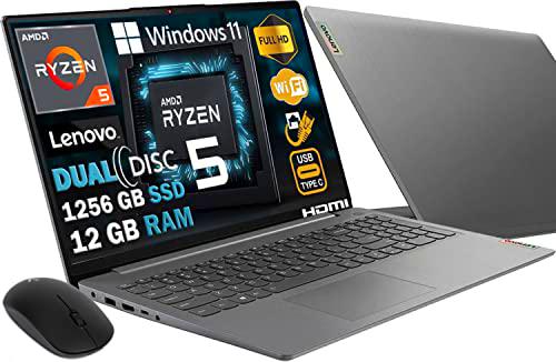 PC Lenovo Notebook LED 15,6" Full Hd, Amd Ryzen 5 R5-5500U Six Core hasta 4,0 Ghz
