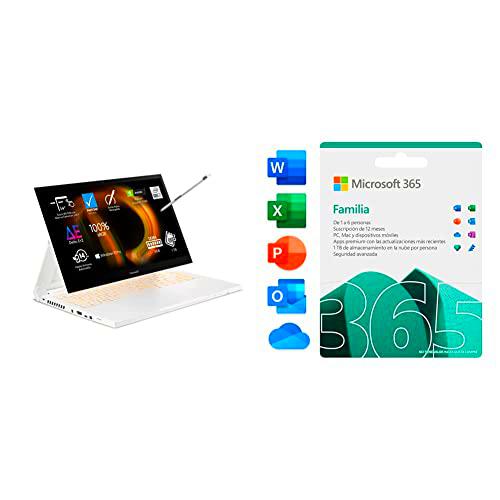Acer ConceptD 3 Ezel Pro CC314-72P - Ordenador Portátil Convertible y Tactil 14" Full + Microsoft 365 Familia | Box