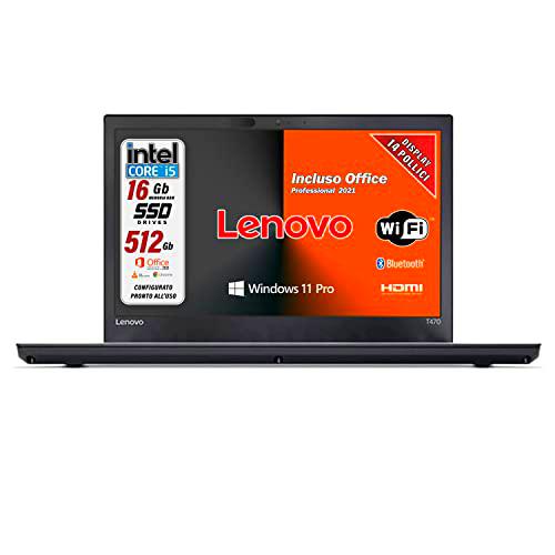 Lenovo, Ordenador portátil listo para usar, portátil con pantalla HD de 14&quot;