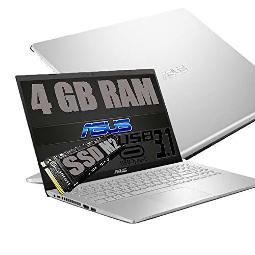 Ordenador portátil Asus Silver de 15,6&quot; HD / Intel Dual Core N4020 hasta 2,80 GHz / RAM DDR4 4 GB / SSD M.2 256 GB / Intel UHD Graphics 600 / Hdmi WiFi Bluetooth / Windows 10 / Open Office