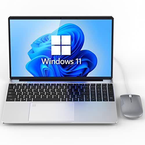 Ordenador portátil Windows 11 16 GB RAM LPDDR4 512 GB SSD 15.6 '' UHD Intel Celeron N5105 Procesador PC con Touch ID Tipo C USB 3.0 2.4G/5G WiFi Bluetooth 4.0(Incluye Membrana de Teclado)