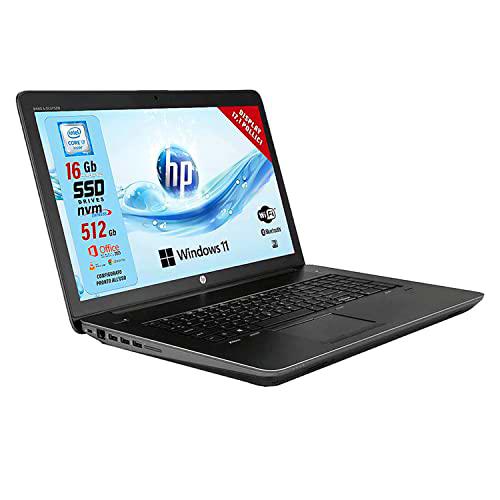HP ZBook 17 Mobile Workstation,Pantalla de 17.1" 1600x900,Intel Core i7 6820HQ 4 Cores 8 Threads 2.7 Ghz,16 GB RAM,512 GB