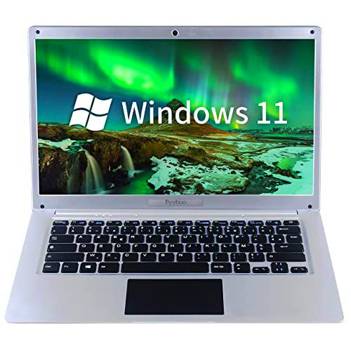 BYYBUO Portátil, 14 Pulgadas Pantalla FHD Portátil Windows 11 Home con Procesador Intel Celeron N3350