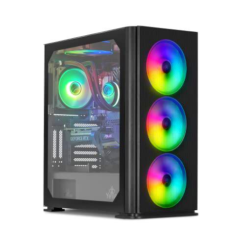 YEYIAN PC Gaming Esports Intel Core i7 12700F 12 Cores a 4,9 GHz | Nvidia GeForce RTX 3070 | 16GB DDR4 3200Mhz | 1TB SSD M.2 NVMe Gen3 | WLAN WiFi 6 | LAN 1GB | Sin Sistema Operativo | (Negro)