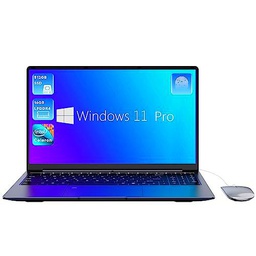 FOTUS Ordenador Portatil Windows 11 Pro PC 16GB RAM LPDDR4 512GB SSD 15.6'' UHD Intel Celeron N5095 Procesador Notebook con Touch ID Tipo C USB 3.0 WiFi 5 Bluetooth 4.2 (Película de Teclado incluida)
