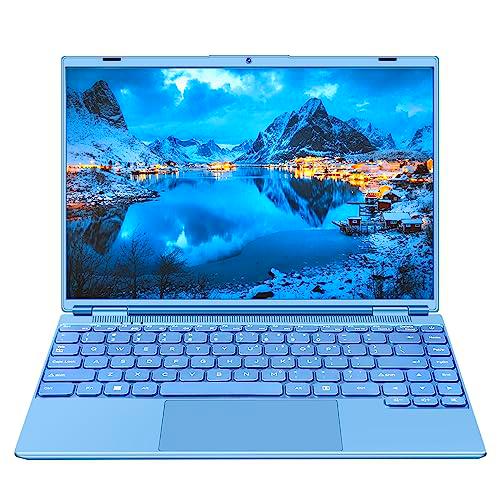 Aocwei 14" Ordenador Portátil Windows 11 8GB DDR4 256GB SSD Celeron Intel N5095 (hasta 2.9Ghz) 4-Core PC con ventilador 1920 * 1200 2K FHD Pantalla Dual WIFI Compatibilidad con SSD de 1 TB Expand-Azul