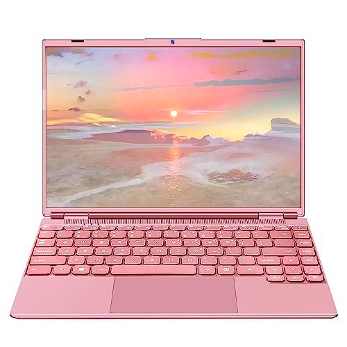 Aocwei 14&quot; Ordenador Portátil Windows 11 8GB DDR4 256GB SSD Celeron Intel N5095 (hasta 2.9Ghz) 4-Core PC con ventilador 1920 * 1200 2K FHD Pantalla Dual WIFI Compatibilidad con SSD de 1 TB Expand-Rosa