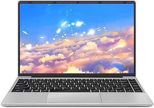 Aocwei Ordenador portátil Windows 11 6GB RAM 128GB ROM Admite expansión SSD 1TBD 14" Intel Portátiles FHD 2.4G+5G WiFi Bluetooth 4.2 USB HDMI con ratón inalambrico &amp; Pegatinas Teclado español-Plata
