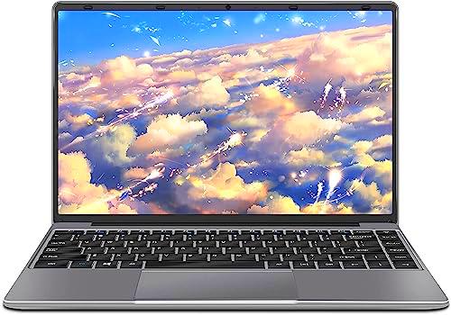 Aocwei Ordenador portátil Windows 11 6GB RAM 128GB ROM Admite expansión SSD 1TBD 14" Intel Portátiles FHD 2.4G+5G WiFi Bluetooth 4.2 USB HDMI con ratón inalambrico &amp; Pegatinas Teclado español-Gris