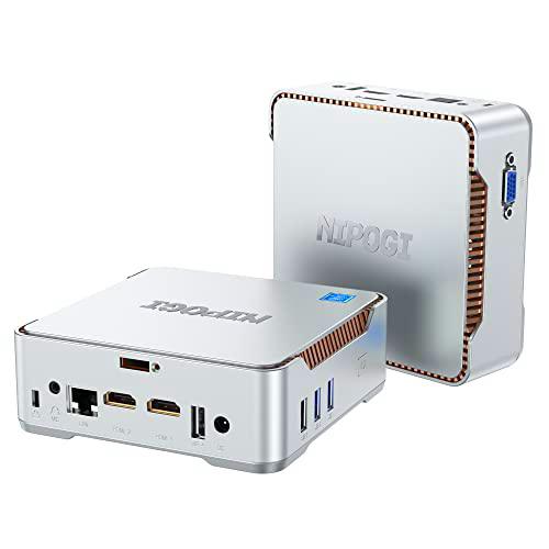 NiPoGi GK3PRO Mini PC Windows 11,Intel Celeron N5105 12GB DDR4+256GB M.2 SSD Mini Ordenadors de Sobremesa con WiFi 2.4G/5G,Bluetooth4.2,Pantalla Triple,4K,Office Business Mini Ordenador