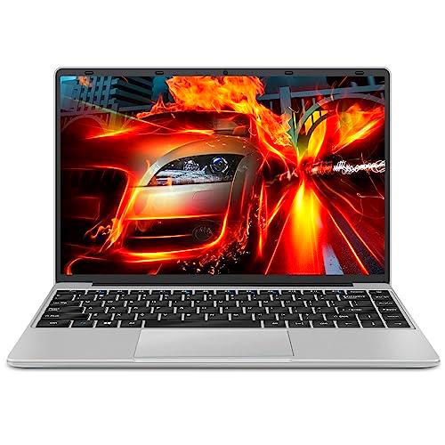 WOZIFAN Portatil Windows 11 Intel N4020 Up to 2.8Ghz 6GB 128GB Admite expansión SSD 1TB 14" Portátiles FHD 2.4G+5G WiFi Bluetooth 4.2 Mini HDMI con ratón inalambrico &amp; Pegatinas Teclado Español-Plata