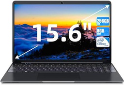 SGIN 15.6" Ordenador Portátil, 8GB DDR4 256GB SSD, Intel Celeron J4105 CPU