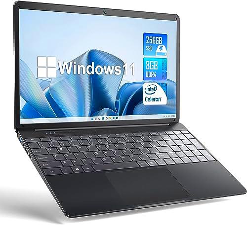 SGIN 15,6 pulgadas ordenador portátil, 8 GB RAM 256 GB SSD Windows 11 Notebook