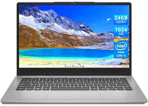 JUMPER Ordenador portátil, 24GB DDR4 1024GB SSD, Intel Core i5 (hasta 3,6 GHz)