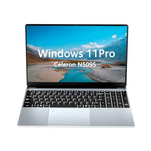 KUU Ordenador Portatil Windows 11Pro,Computadora Portatil 16GB+512GB SSD Convertible 180º PC Portatil Celeron N5095 15.6 Inch Desbloqueo de Huellas Dactilares Teclado Retroiluminado WiFi+BT Laptop